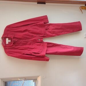 vintage Doncaster red denim 2 piece outfit (Jacket / pants)